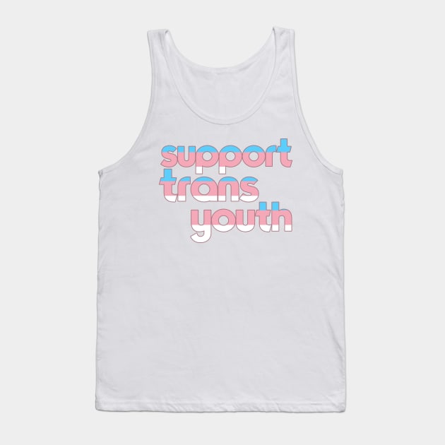 Support Trans Youth ))(( Transgender Flag Design Tank Top by darklordpug